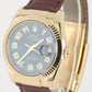 Rolex DateJust 18k Yellow Gold Blue Black Concentric Arabic 36mm 116138 Watch