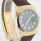 Rolex DateJust 18k Yellow Gold Blue Black Concentric Arabic 36mm 116138 Watch