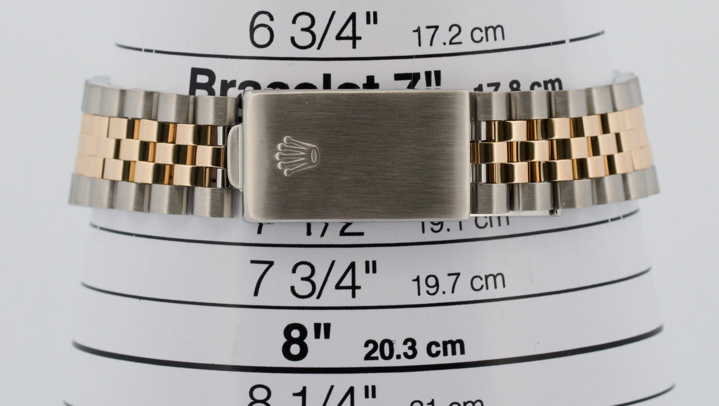 Rolex DateJust 36mm MOP DIAMOND Two-Tone 18K Yellow Gold JUBILEE Watch 16013