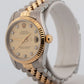 Rolex DateJust Midsize DIAMOND CHAMPAGNE Two-Tone Gold Steel 31mm 68273 Watch