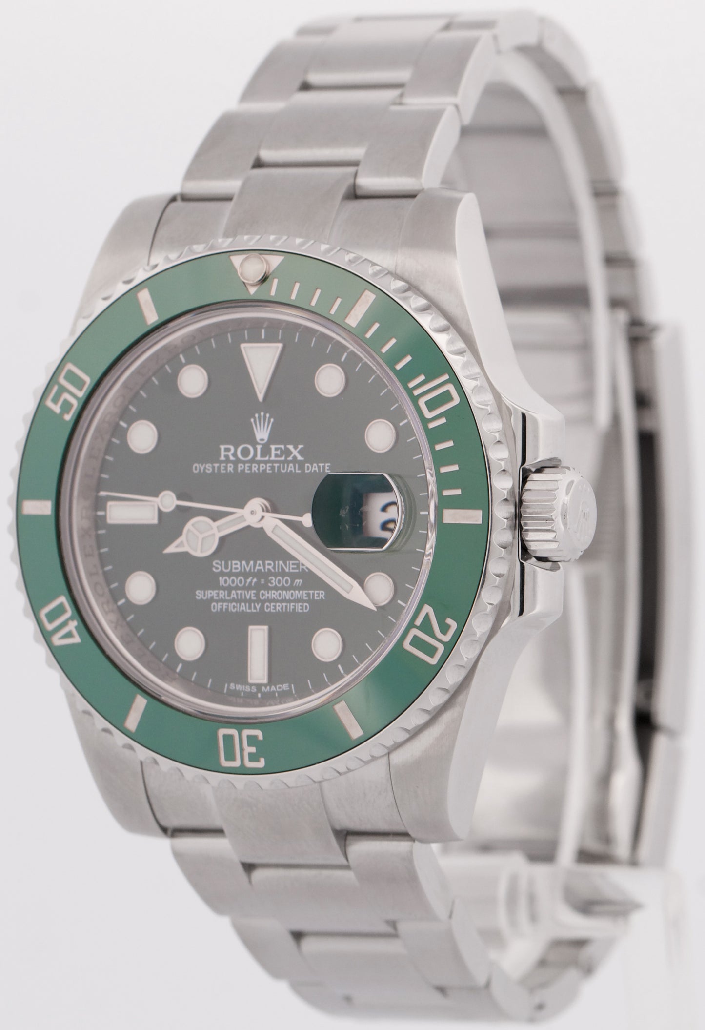 MINT PAPERS Rolex Submariner Date HULK Green Stainless Steel 40mm 116610 LV BOX