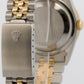 1991 Rolex DateJust 36mm BLACK DIAMOND Two-Tone 18K Gold Steel JUBILEE 16233