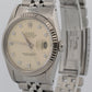 Rolex DateJust FACTORY PATINA SILVER DIAMOND 36mm 18K Gold JUBILEE Steel 16234