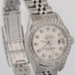 Rolex DateJust SILVER DIAMOND BEZEL 18K Stainless Steel JUBILEE 79174 Watch