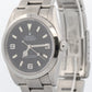 UNPOLISHED PAPERS Rolex Explorer I Black 36mm 3-6-9 Stainless MK2 114270 BOX