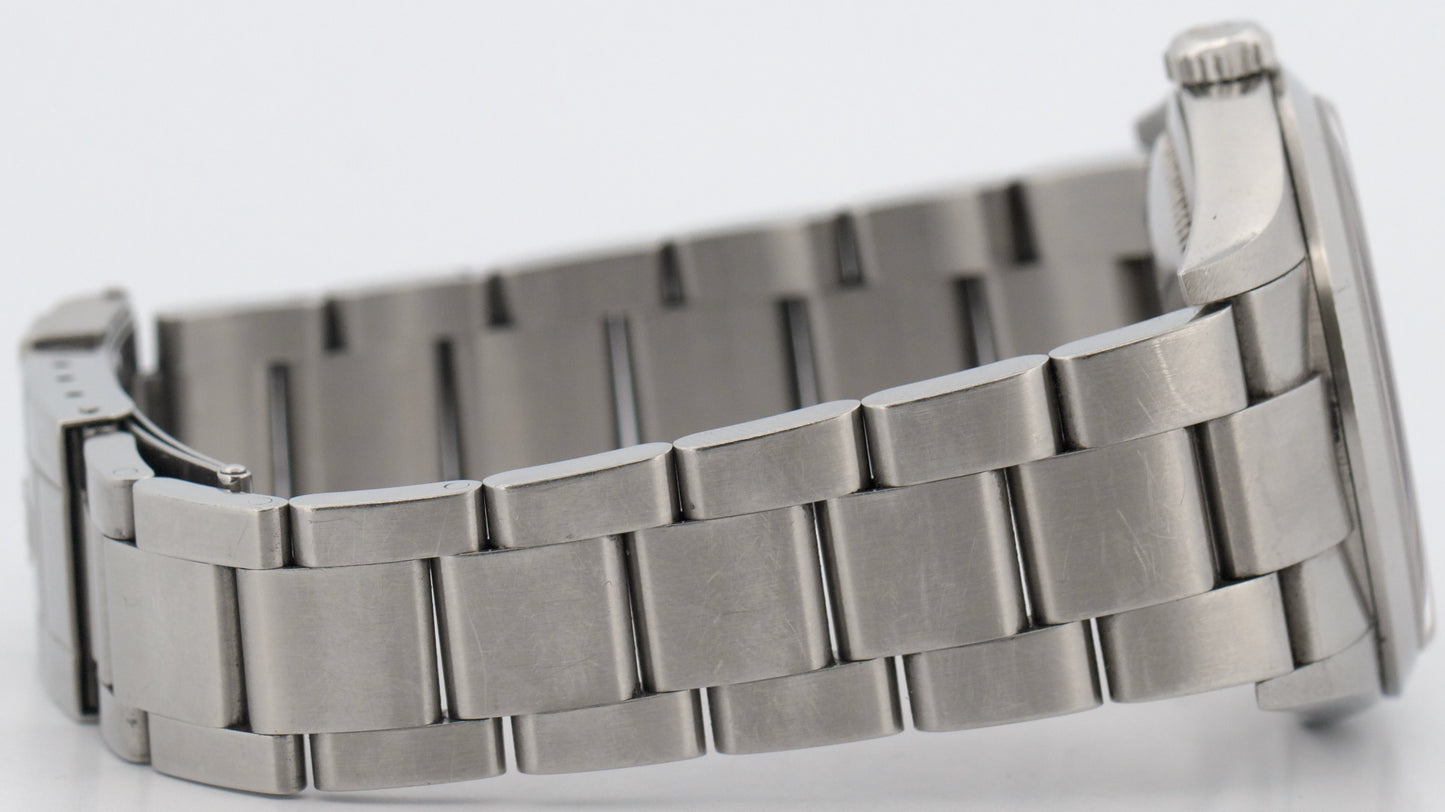 UNPOLISHED PAPERS Rolex Explorer I Black 36mm 3-6-9 Stainless MK2 114270 BOX