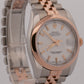 Rolex DateJust 36mm WHITE 18K Rose Gold Steel RED ROULETTE Jubilee 116201 Watch