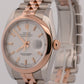 Rolex DateJust 36mm WHITE 18K Rose Gold Steel RED ROULETTE Jubilee 116201 Watch
