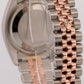 Rolex DateJust 36mm WHITE 18K Rose Gold Steel RED ROULETTE Jubilee 116201 Watch