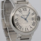 Ladies Cartier Ballon Bleu SILVER GUILLOCHE Stainless 36mm 3284 W6920046 Watch