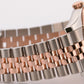 Rolex DateJust 36mm WHITE 18K Rose Gold Steel RED ROULETTE Jubilee 116201 Watch