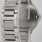 Ladies Cartier Ballon Bleu SILVER GUILLOCHE Stainless 36mm 3284 W6920046 Watch