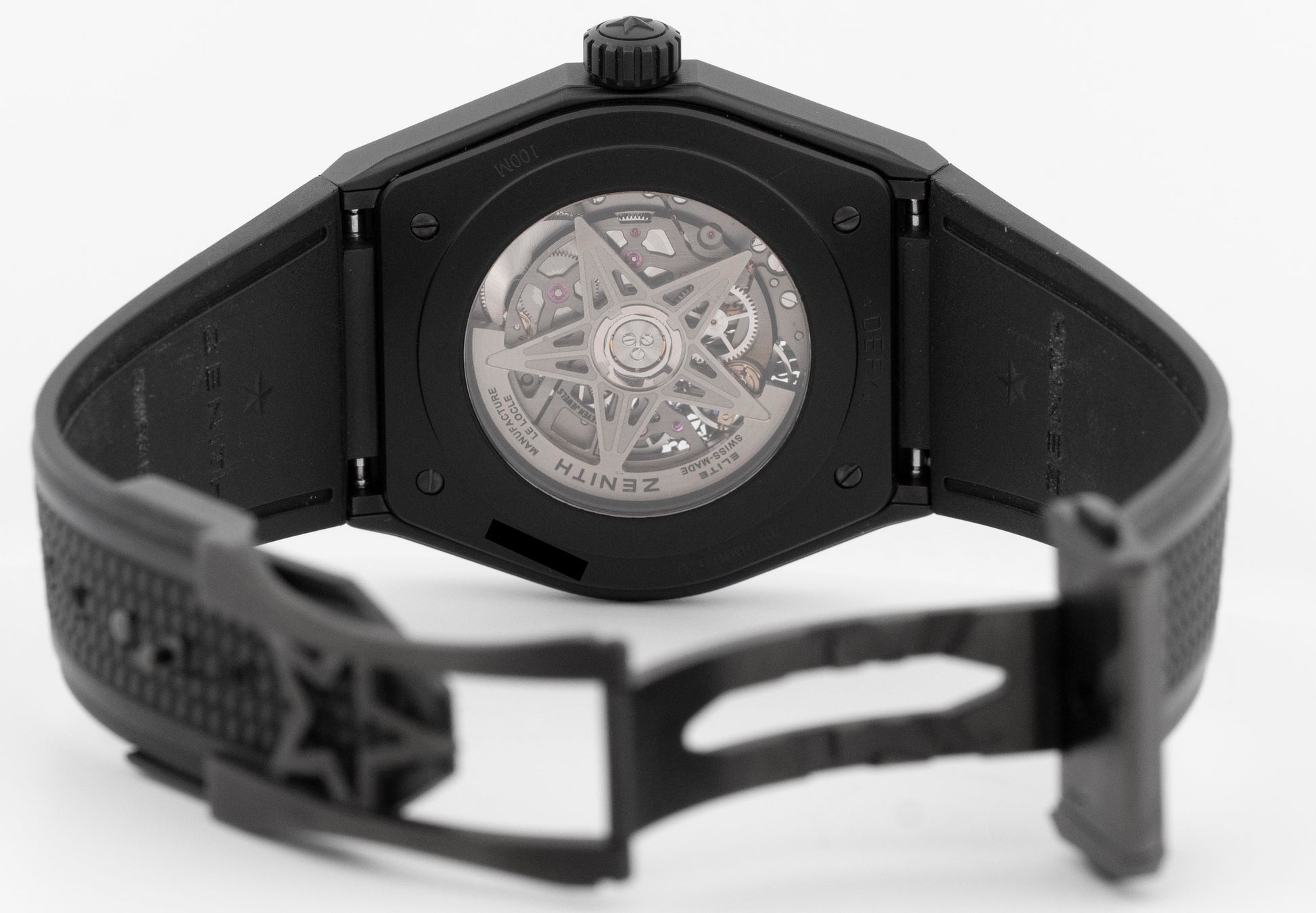 MINT Zenith Defy Classic Black Ceramic Skeleton 41mm Watch