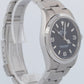 MINT Rolex Explorer I Black 36mm 3-6-9 Stainless Steel Automatic Watch 114270