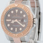 MINT 2023 Rolex Yacht-Master 37mm Two-Tone 18K Rose CHOCOLATE Brown Watch 268621