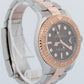 MINT 2023 Rolex Yacht-Master 37mm Two-Tone 18K Rose CHOCOLATE Brown Watch 268621