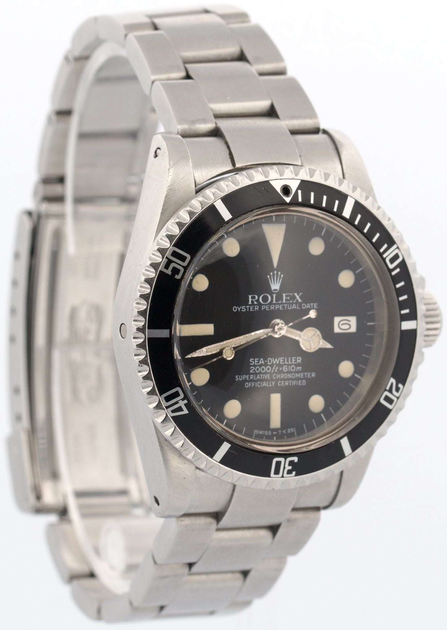 1984 Rolex Sea-Dweller GREAT WHITE Stainless Steel MK4 40mm PATINA Black 1665