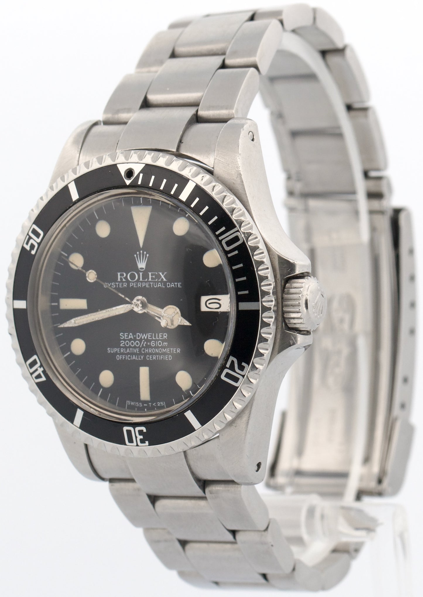 1984 Rolex Sea-Dweller GREAT WHITE Stainless Steel MK4 40mm PATINA Black 1665