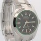 2016 PAPERS Rolex Milgauss BLACK Green 40mm Stainless Steel Oyster 116400 GV BOX