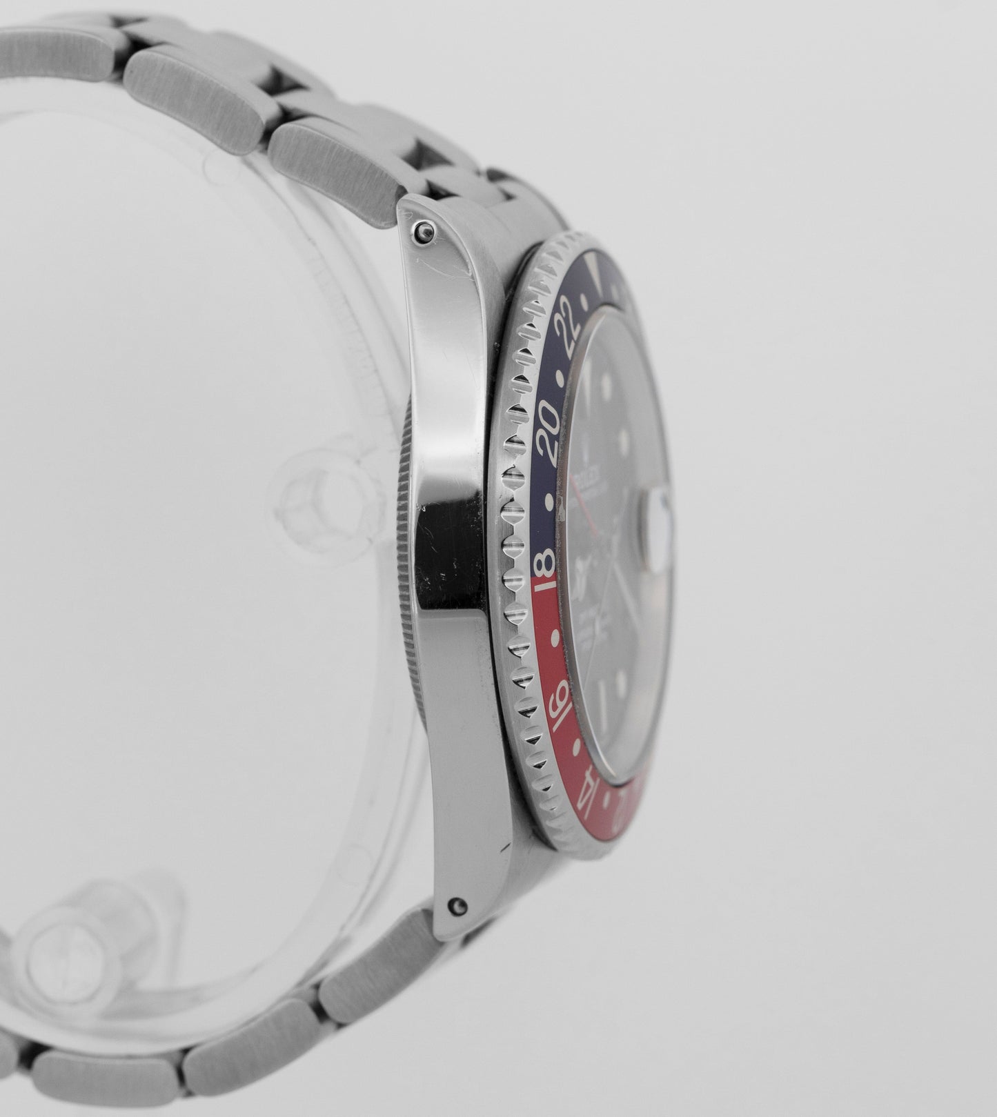 Rolex GMT-Master II 40mm PEPSI Red Blue Stainless Steel Oyster 16710 Watch