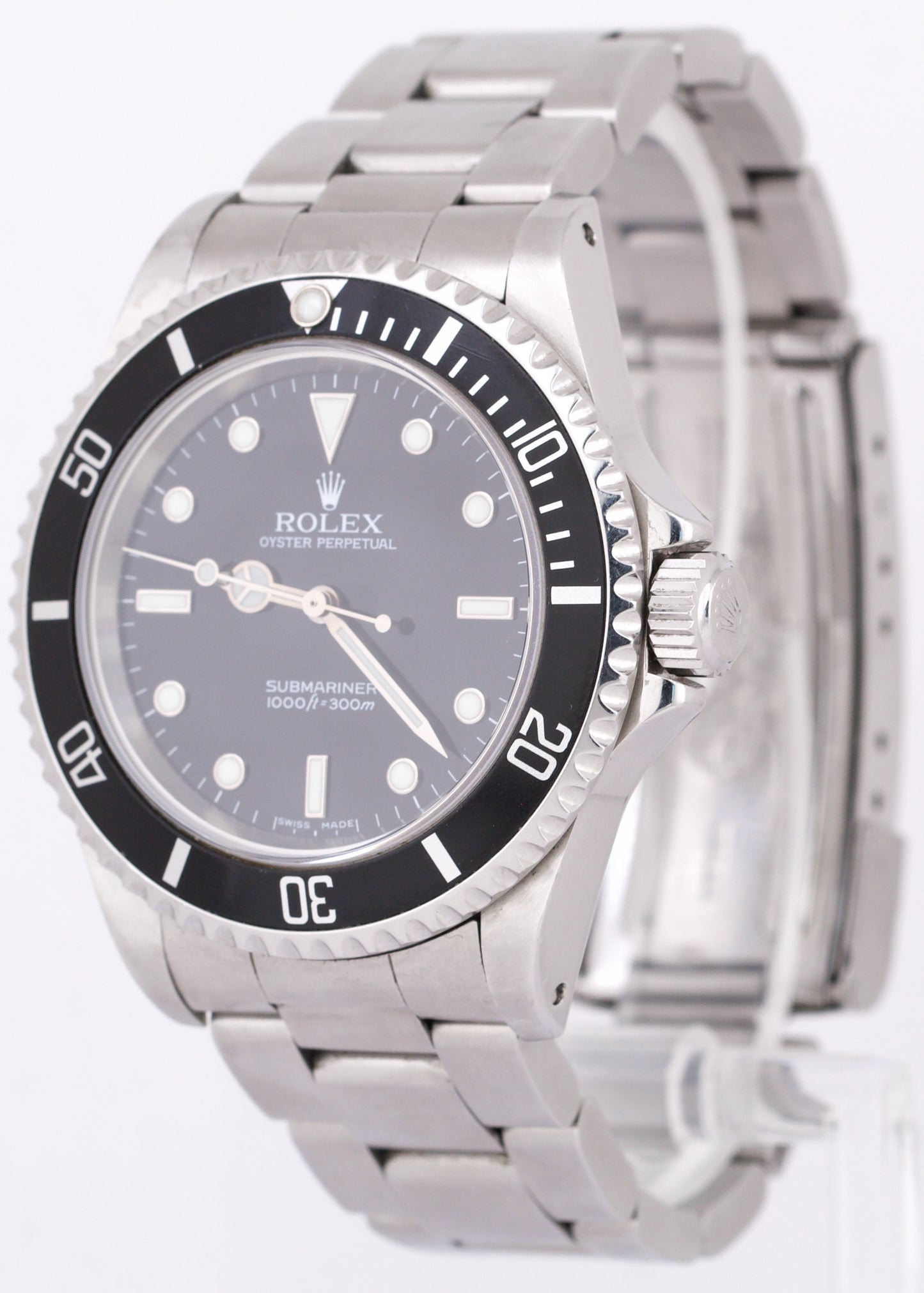 Rolex Submariner No-Date Stainless Steel Black Automatic 40mm Watch 14060