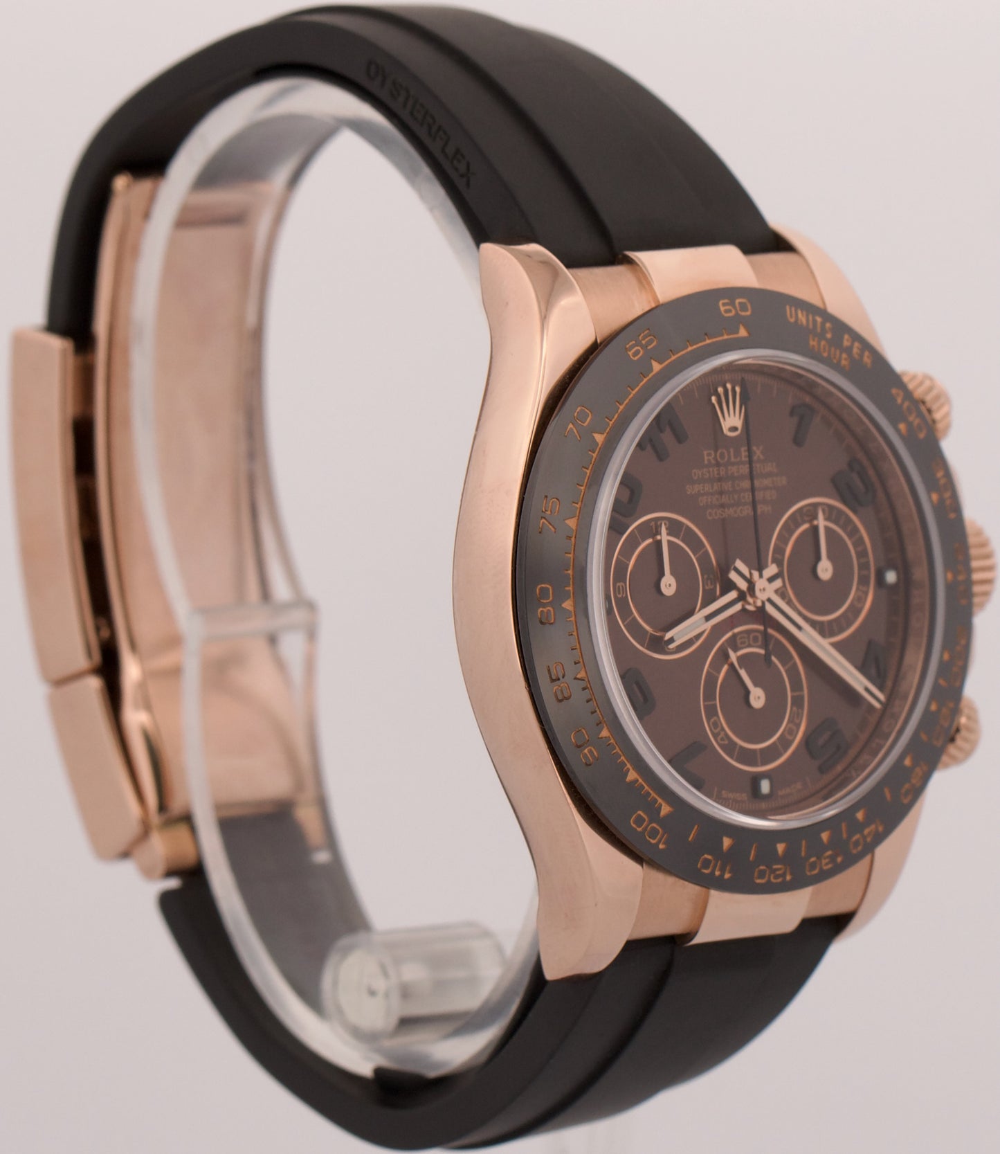 Rolex Daytona CHOCOLATE Brown Arabic 18K Everose Gold 40mm OYSTERFLEX 116515 LN