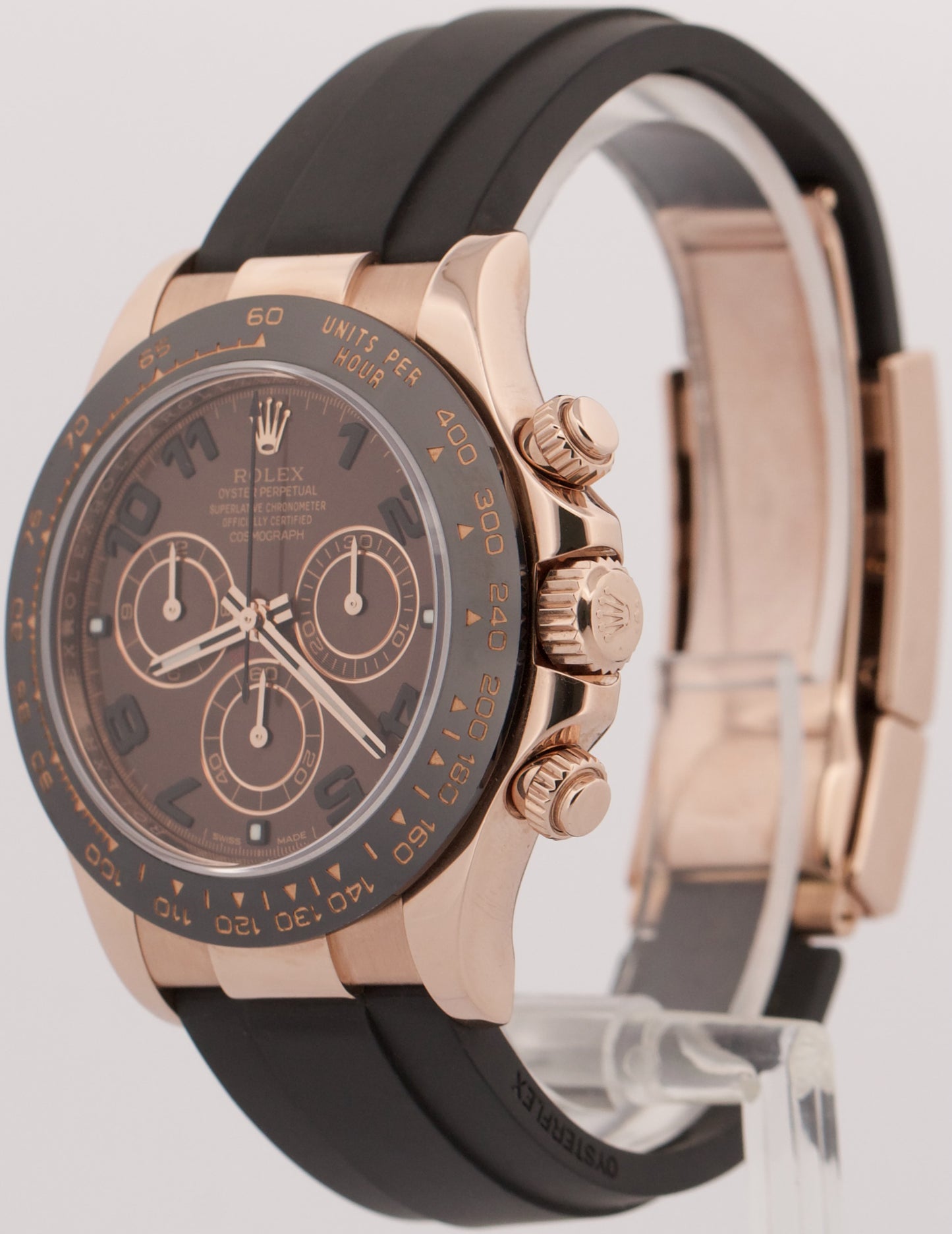 Rolex Daytona CHOCOLATE Brown Arabic 18K Everose Gold 40mm OYSTERFLEX 116515 LN