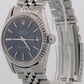 PAPERS Rolex DateJust 36mm BLUE Stainless Steel Engine-Turned JUBILEE 16030 BOX