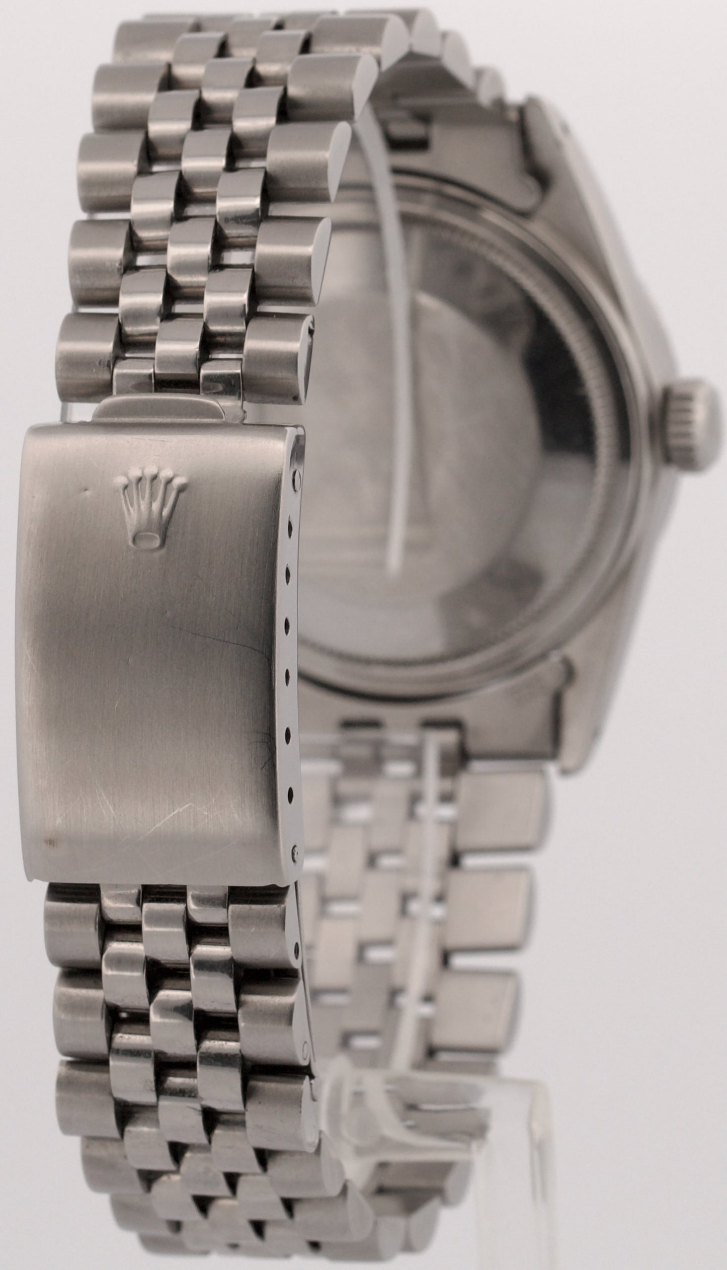 PAPERS Rolex DateJust 36mm BLUE Stainless Steel Engine-Turned JUBILEE 16030 BOX
