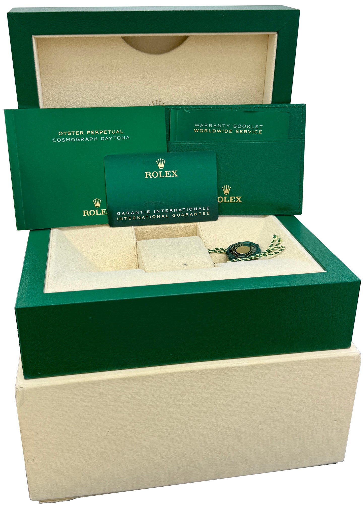 PAPERS Rolex Daytona Cosmograph GHOST Silver 18K White Gold Watch 116509 BOX