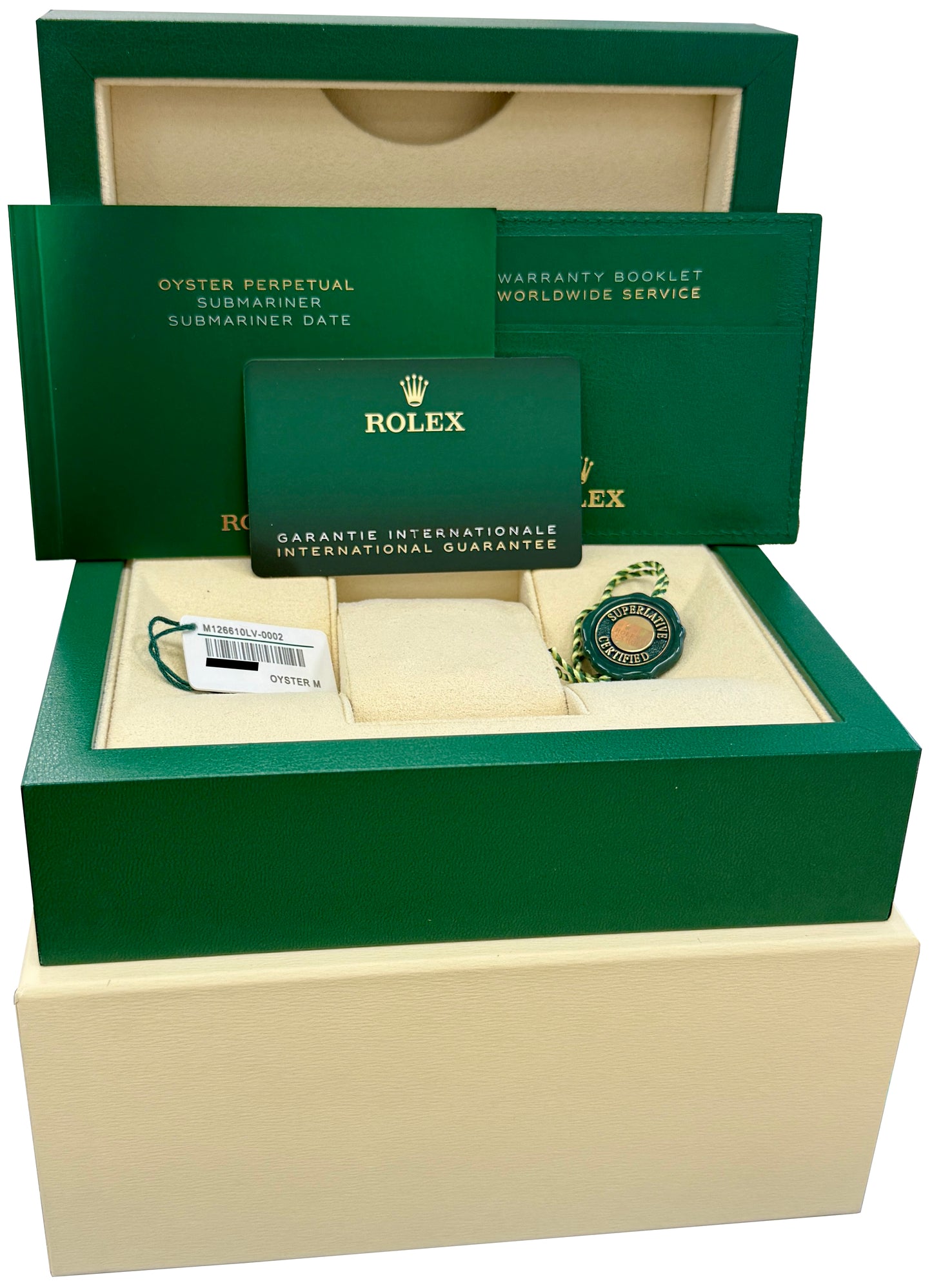 2024 PAPERS Rolex Submariner Date 41 KERMIT Green Steel 41mm Watch 126610 LV BOX
