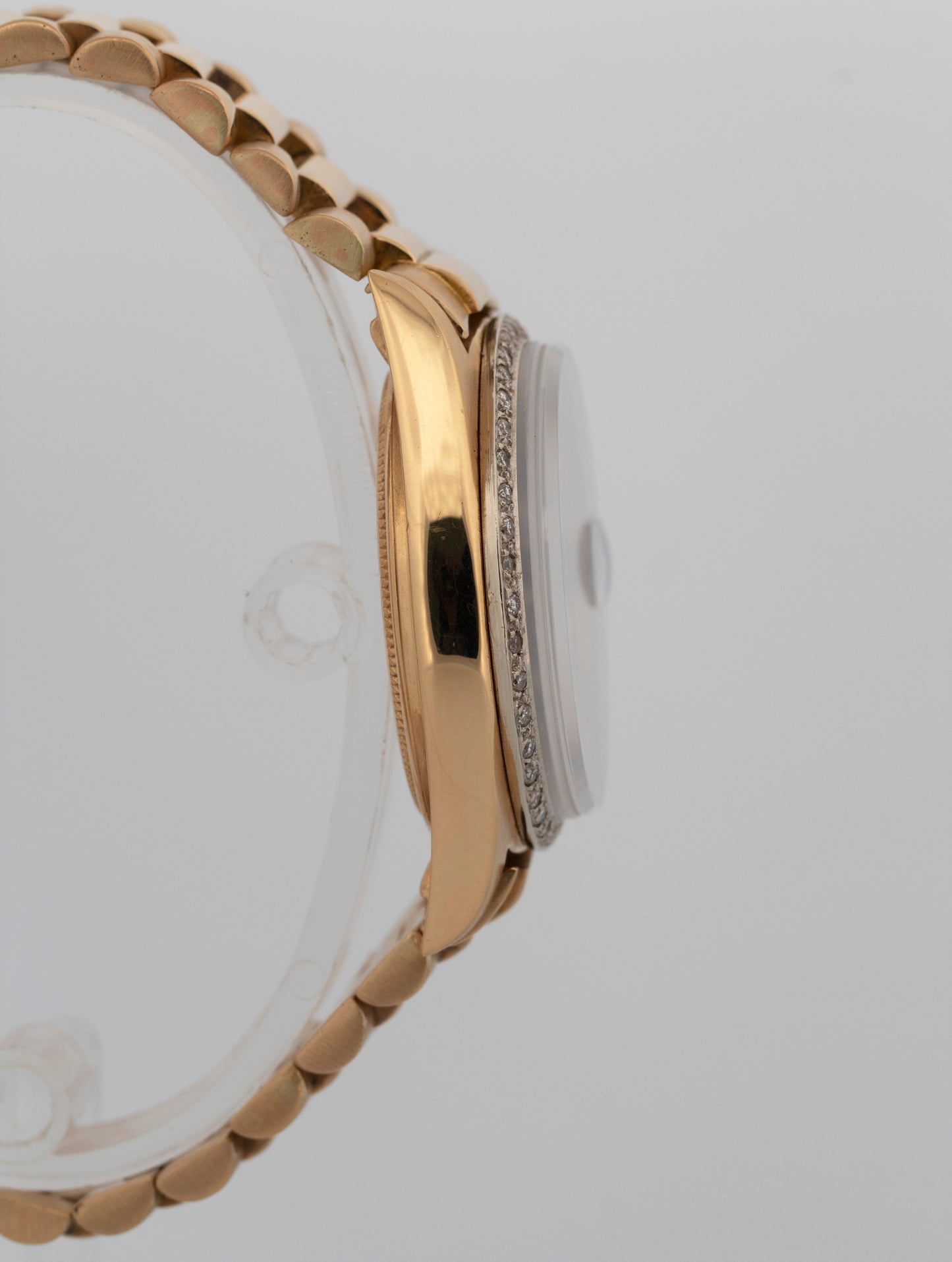 Rolex Day-Date President Blue DIAMOND 36mm Yellow Gold Fluted Watch 1803