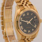 UNPOLISHED PAPERS Rolex DateJust 36mm BLACK ROMAN COMPUTER 18K REHAUT 116238 BOX