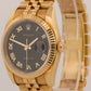 UNPOLISHED PAPERS Rolex DateJust 36mm BLACK ROMAN COMPUTER 18K REHAUT 116238 BOX