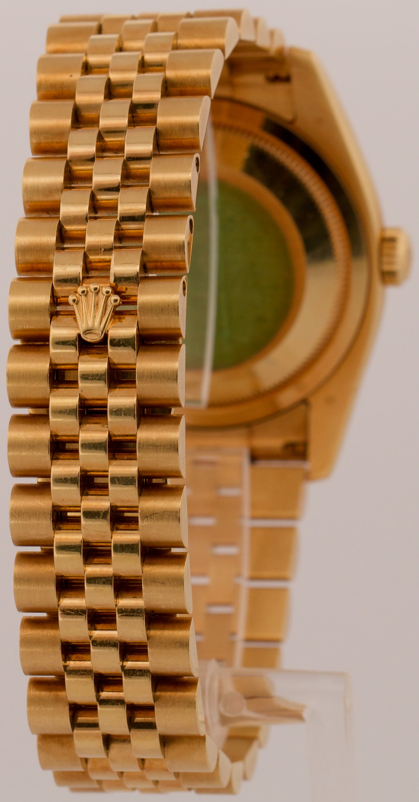 UNPOLISHED PAPERS Rolex DateJust 36mm BLACK ROMAN COMPUTER 18K REHAUT 116238 BOX