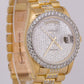 1979 Rolex Day-Date President 36mm DIAMOND PAVE 18K Yellow Gold Watch 18038