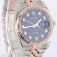 2016 PAPERS Rolex Datejust Two-Tone Gold Black Jubilee DIAMOND 36mm 116231 BOX