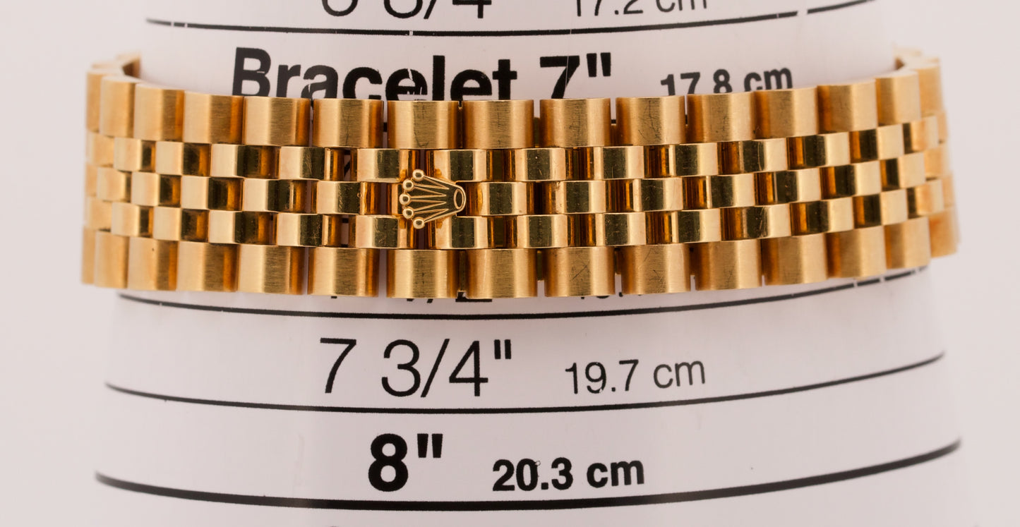 UNPOLISHED PAPERS Rolex DateJust 36mm BLACK ROMAN COMPUTER 18K REHAUT 116238 BOX
