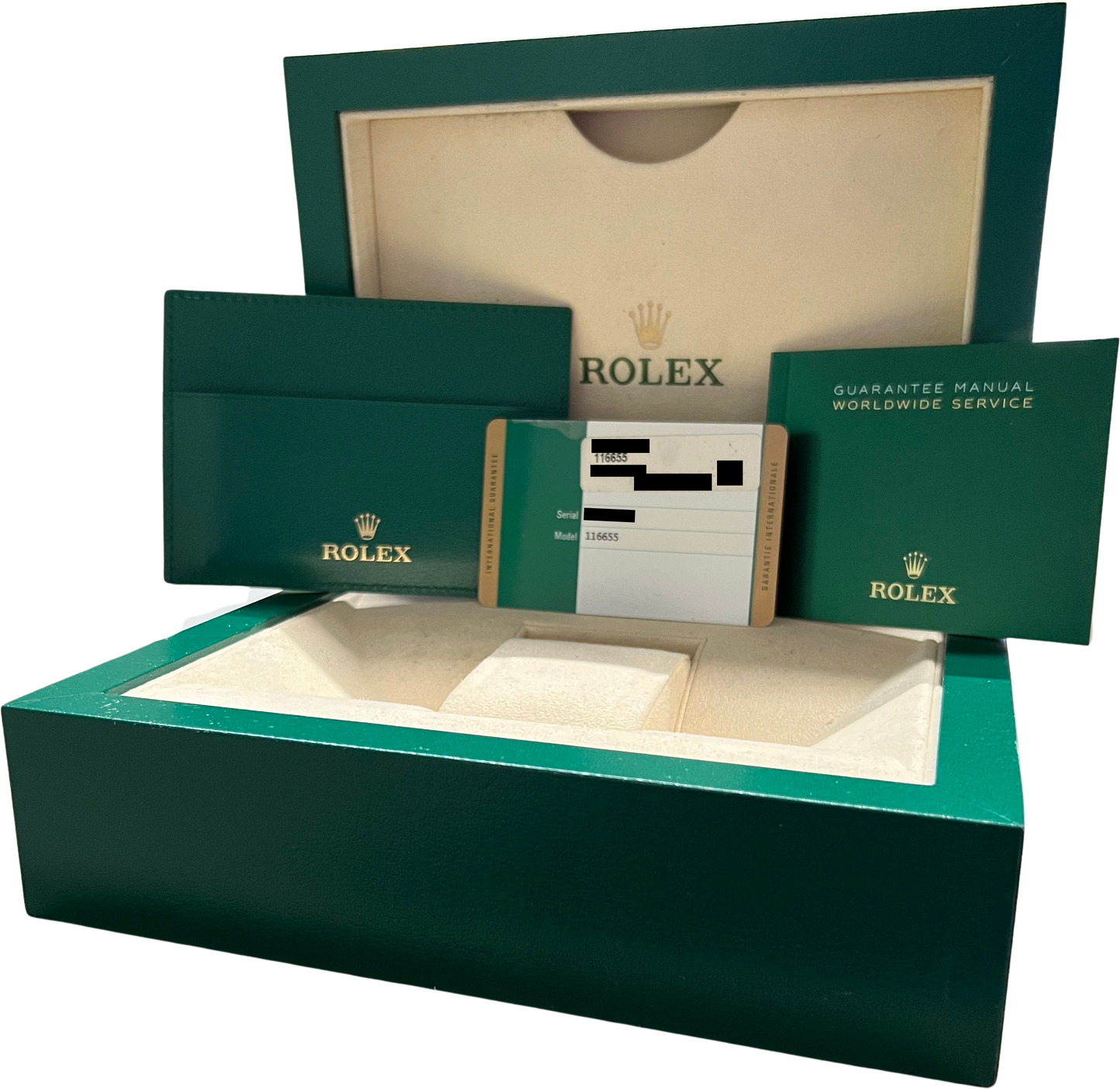 2017 PAPERS Rolex Yacht-Master RAINBOW DIAMOND Rose Gold 40mm 116655 Watch BOX