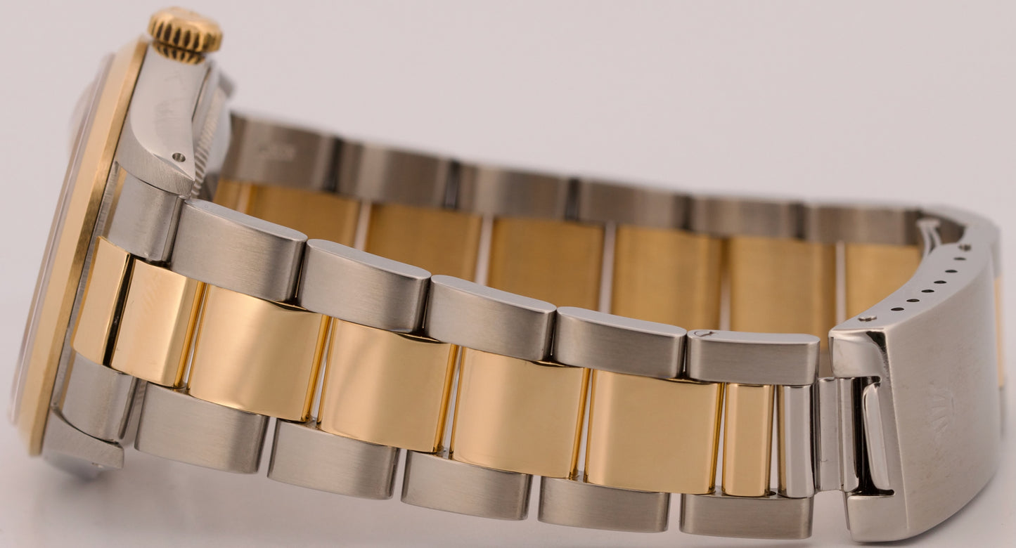 1989 Rolex DateJust 36mm CHAMPAGNE Two-Tone 18K Yellow Gold Steel Watch 16203