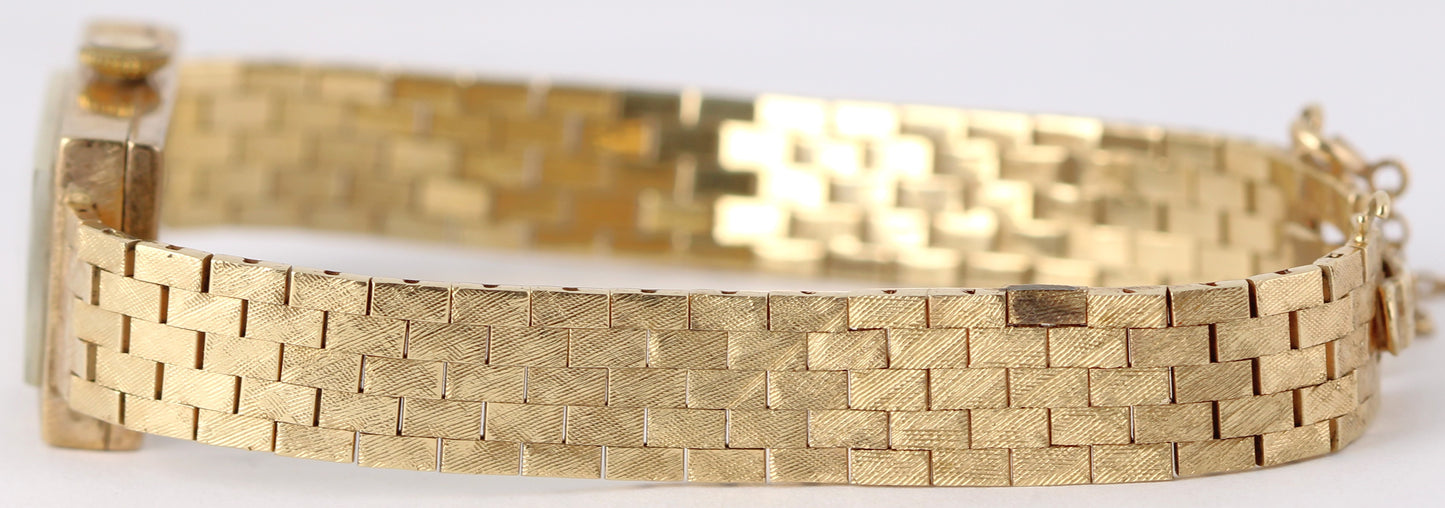 Vintage Ladies Rolex Art Deco 14k Gold 26gr Rectangle Cocktail 24mmx15mm Watch