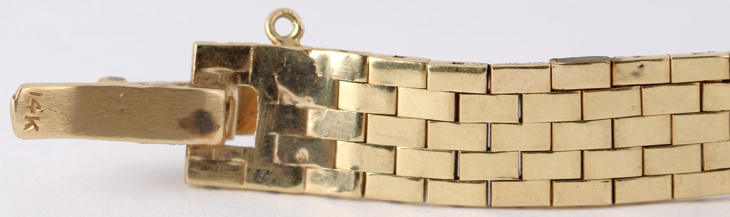 Vintage Ladies Rolex Art Deco 14k Gold 26gr Rectangle Cocktail 24mmx15mm Watch