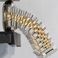Rolex DateJust 36mm BLACK Jubilee 18K Yellow Gold JUBILEE Steel 16233 Watch