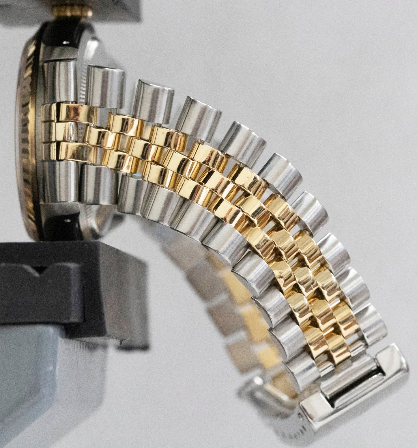 Rolex DateJust 36mm BLACK Jubilee 18K Yellow Gold JUBILEE Steel 16233 Watch