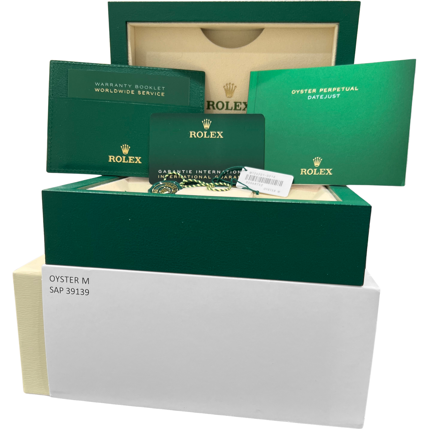 2023 PAPERS Rolex DateJust Rhodium Two-Tone Rose Gold 36mm 126201 Watch BOX