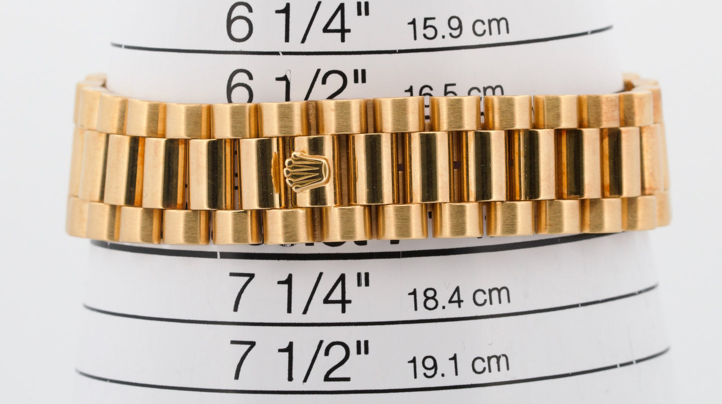 Rolex Day-Date President CHAMPAGNE DIAMOND SAPPHIRE STRING 36mm 18K Gold 18038