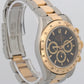 Rolex Daytona Cosmograph ZENITH Black Two-Tone 18K Yellow Gold Steel Watch 16523