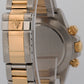 Rolex Daytona Cosmograph ZENITH Black Two-Tone 18K Yellow Gold Steel Watch 16523