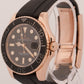 Rolex Yacht-Master BLACK 18K Rose Gold OYSTERFLEX Rubber 37mm 268655 YM1 Watch