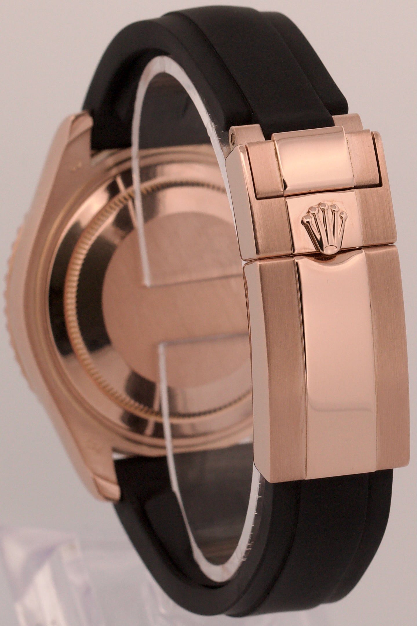 Rolex Yacht-Master BLACK 18K Rose Gold OYSTERFLEX Rubber 37mm 268655 YM1 Watch